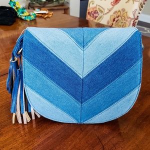 Nwt denim saddle bag